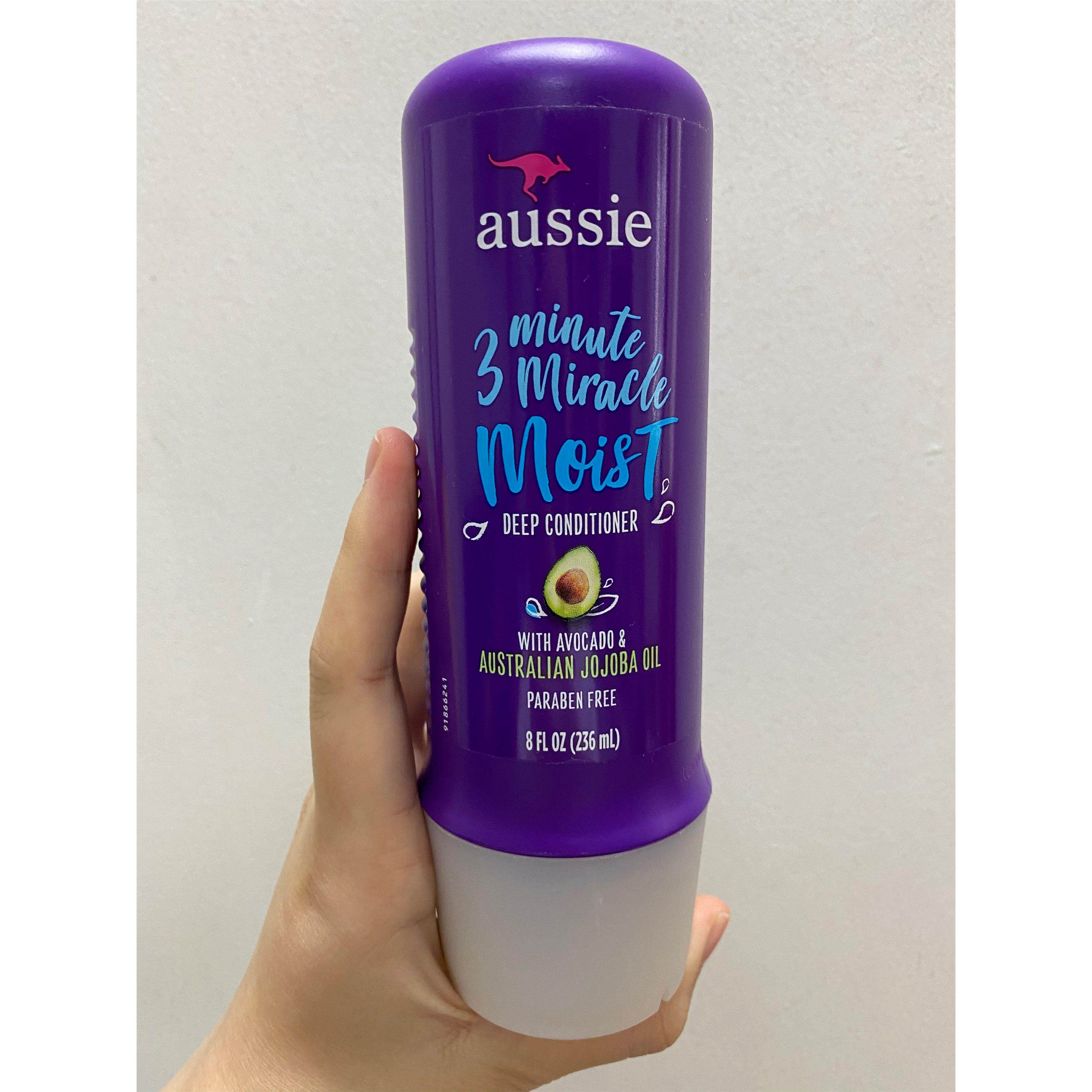 美国aussie紫袋鼠奇迹保湿深层发膜柔顺护发素改善毛躁无硅