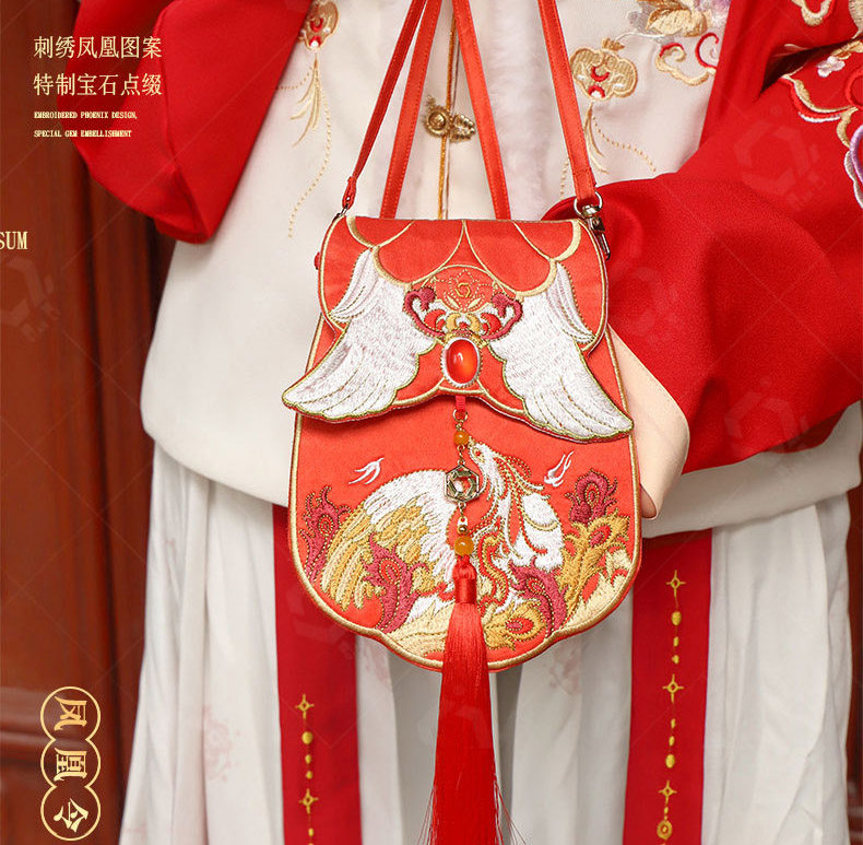 古风汉服斜挎包儿童女童刺绣凤凰斜跨包女孩手机袋古装配饰单肩包,童装/婴儿装/亲子装,包包,淘宝优惠券,粉丝福利购,淘宝优惠卷