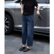 女2025冬季 小个子蓝色百搭宽松直筒裤 新款 子显瘦高腰爆款 裤 牛仔裤
