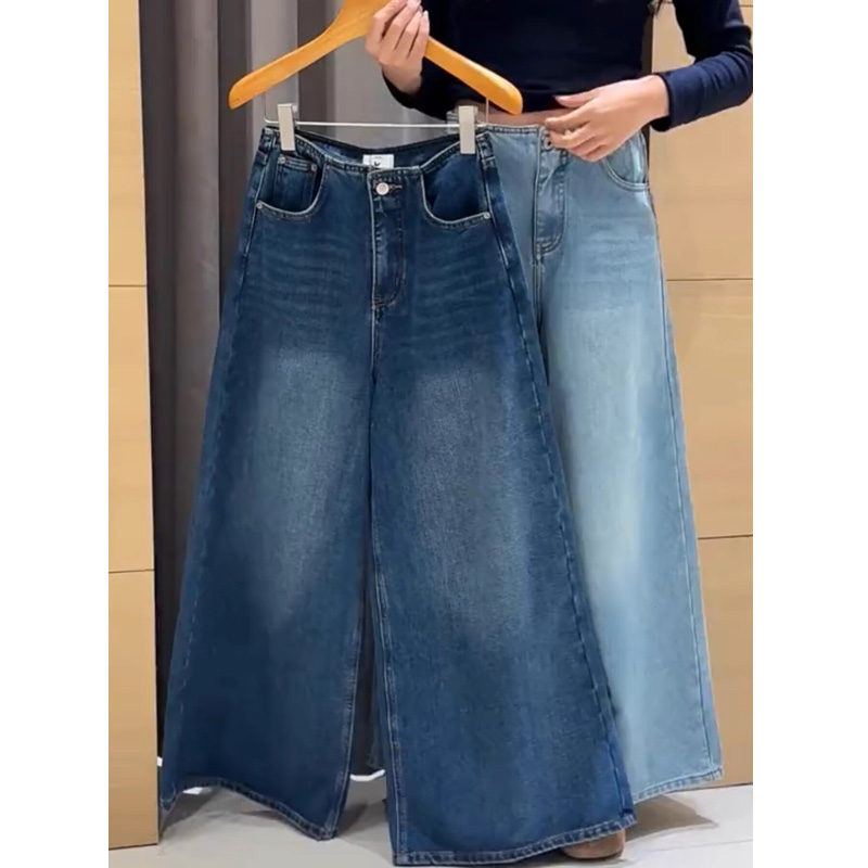 2025冬季新款高腰显瘦宽松喇叭裤