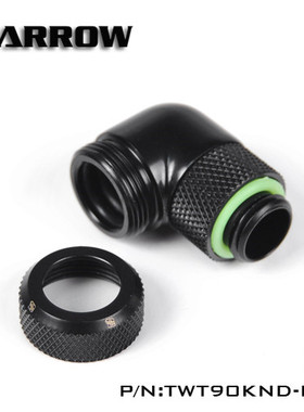 Barrow 黑 90度旋转硬管手拧转接座 内10外14硬管 TWT90KND-K14