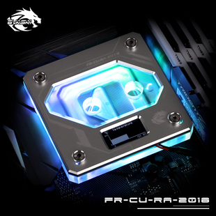 2018 银色CPU水冷头2011 115X温度数显监控 Bykski 2066