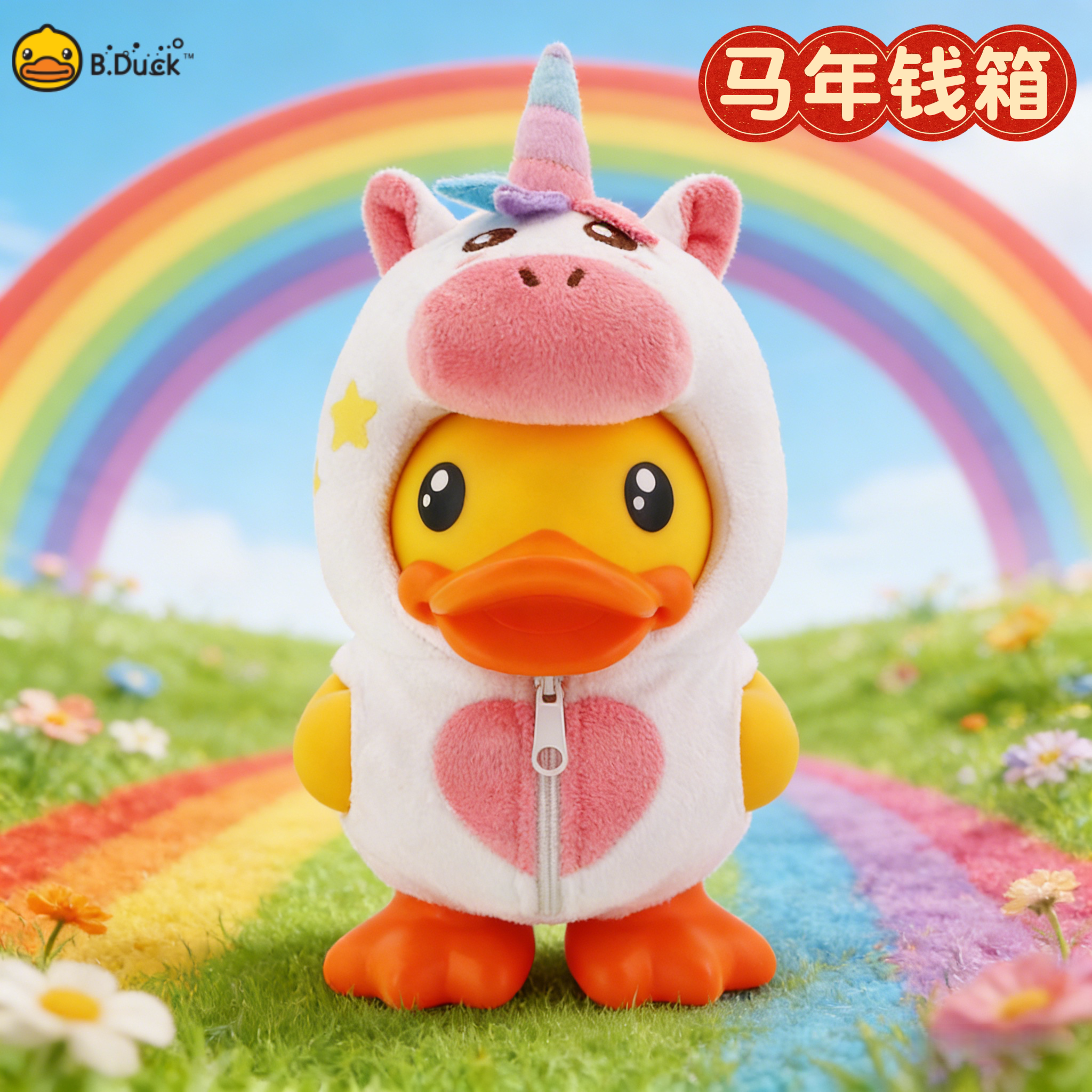 B.Duck小黄鸭钱箱马年变装存钱罐豪华储蓄罐礼物储钱罐可爱儿童