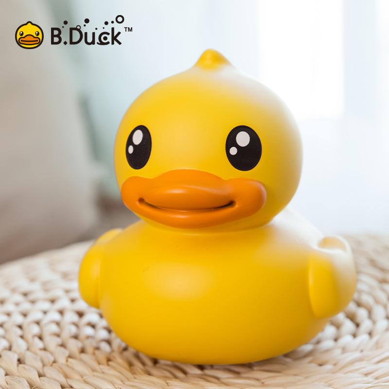 B.Duck小黄鸭浮水鸭大号11cm大黄鸭宝宝洗澡漂浮儿童玩具动漫摆件