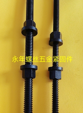 梯形丝杆 粗牙丝杆 粗牙螺杆 梯形扣带法兰螺母套装t16t20t24t30
