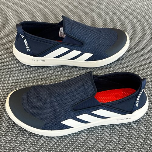 adidas Terrex Boat正品耐磨低帮生活休闲鞋男女同款深蓝色JI3503