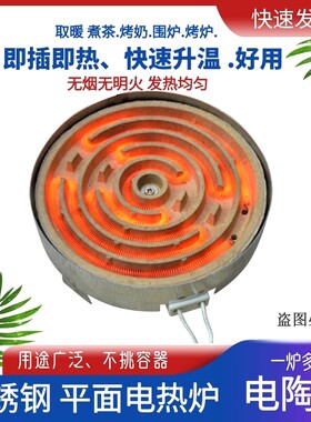 老式电热丝炉不锈钢平面电炉煮茶可控电烤炉家用电炉实验炉子取暖