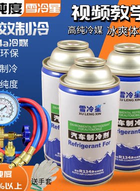 汽车空调R134a冷媒加氟工具套装轿车空调环保型制冷剂雪种检漏剂