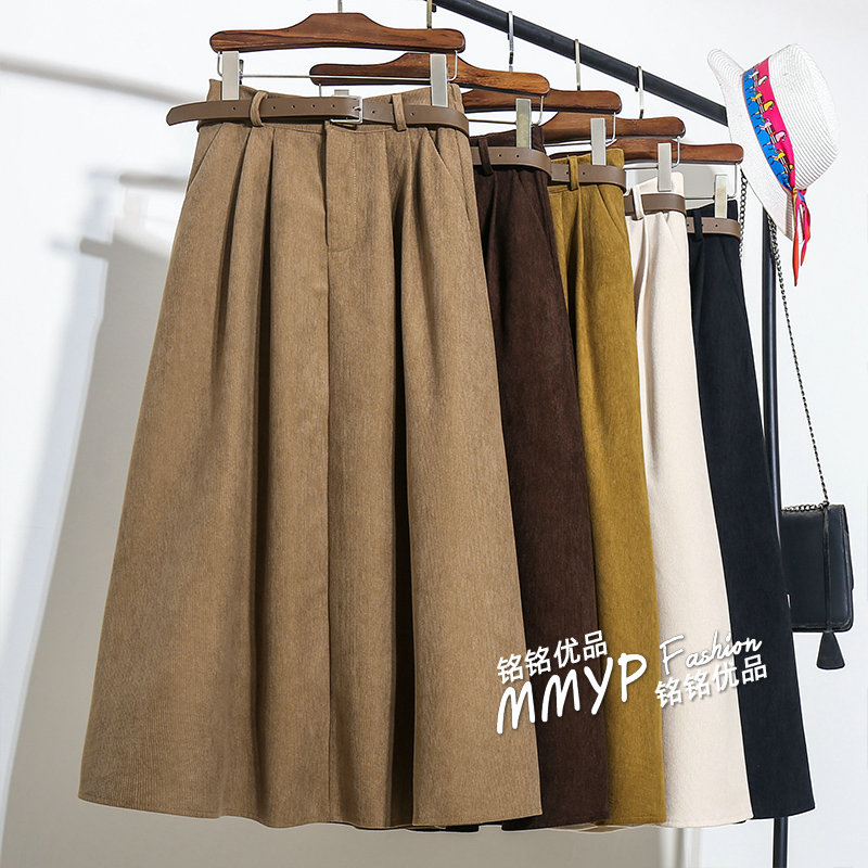 高货！复古灯芯绒半身裙