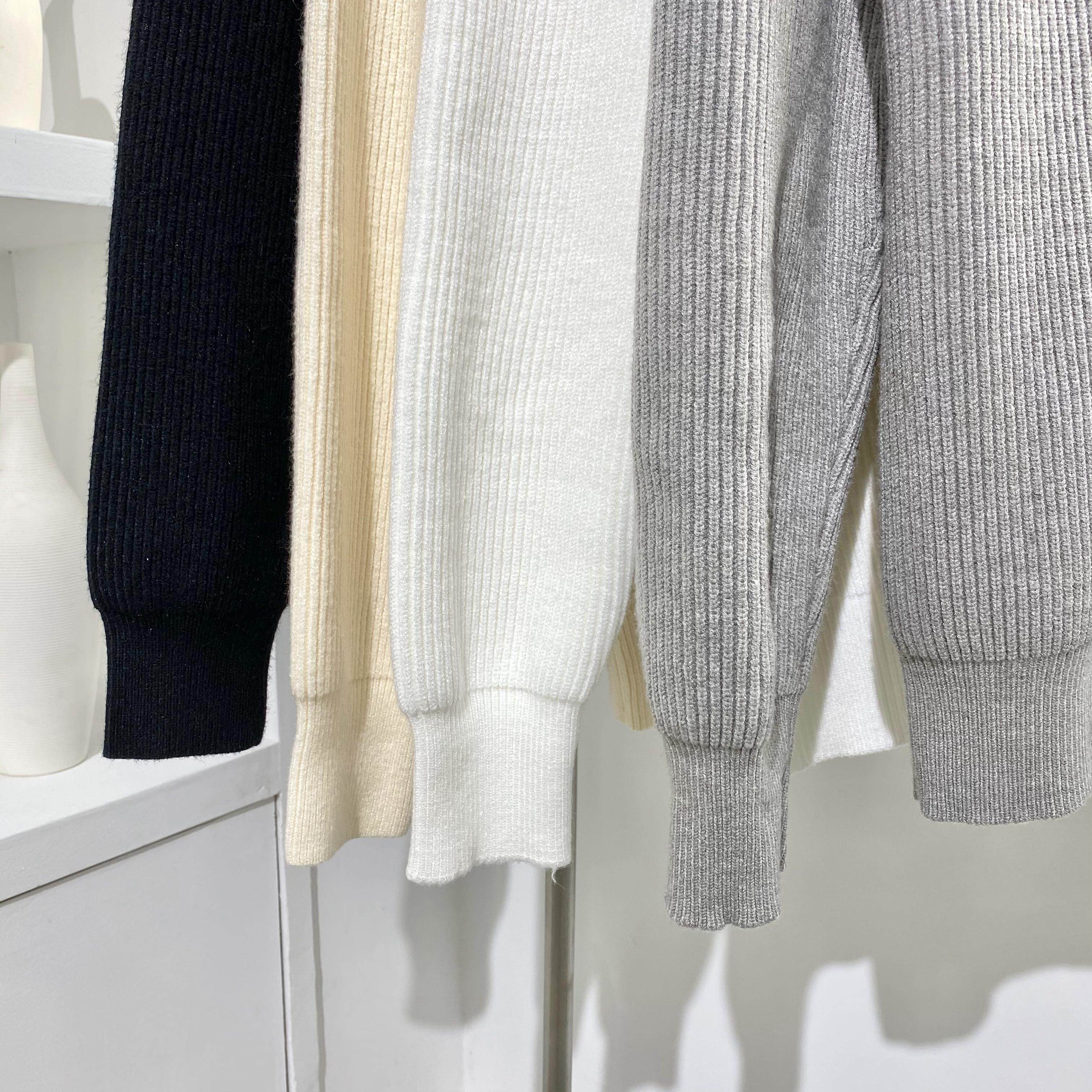 KOREAN FASHION AUTUMN AND WINTER WARM WOOLEN JACKET VERSATILE COMMUTING SOLID COLOR LONG-SLEEVED KNITTED CARDIGAN COAT TREND MEN