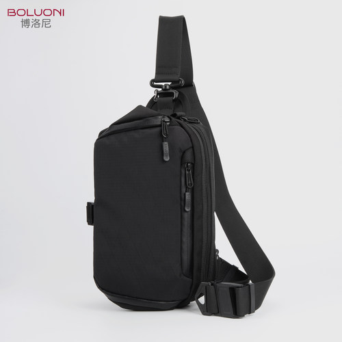 博洛尼多功能单肩小背包水壶胸包