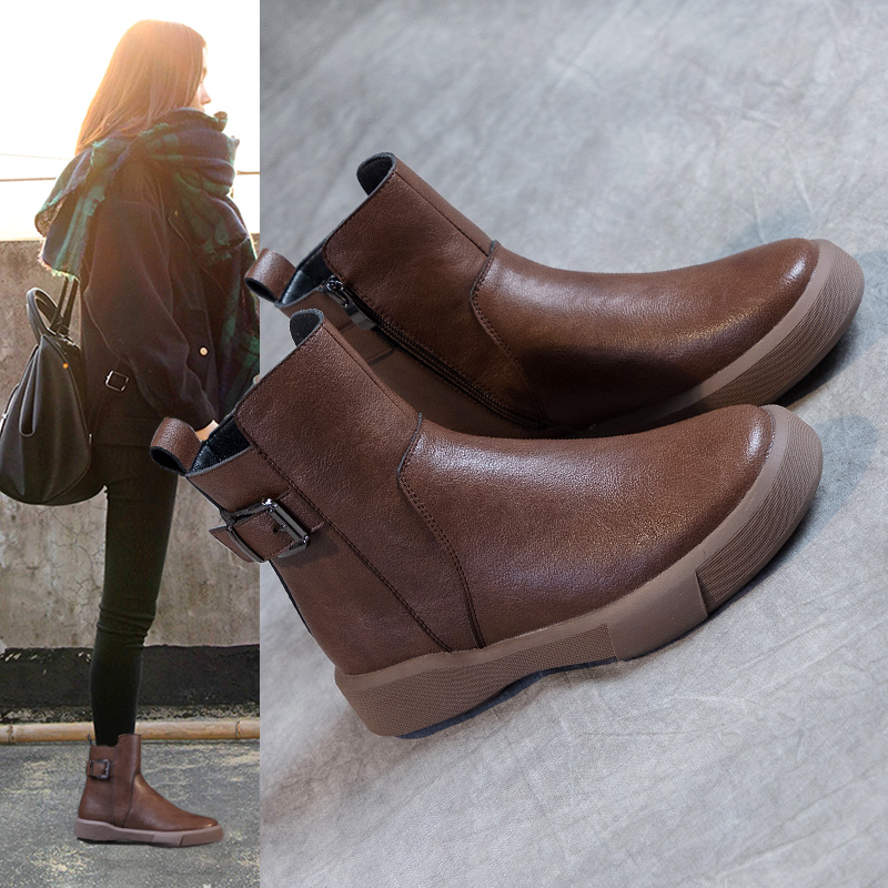 马丁靴女英伦风2025新款春秋款靴子短款大码侧拉链秋冬季切尔西靴