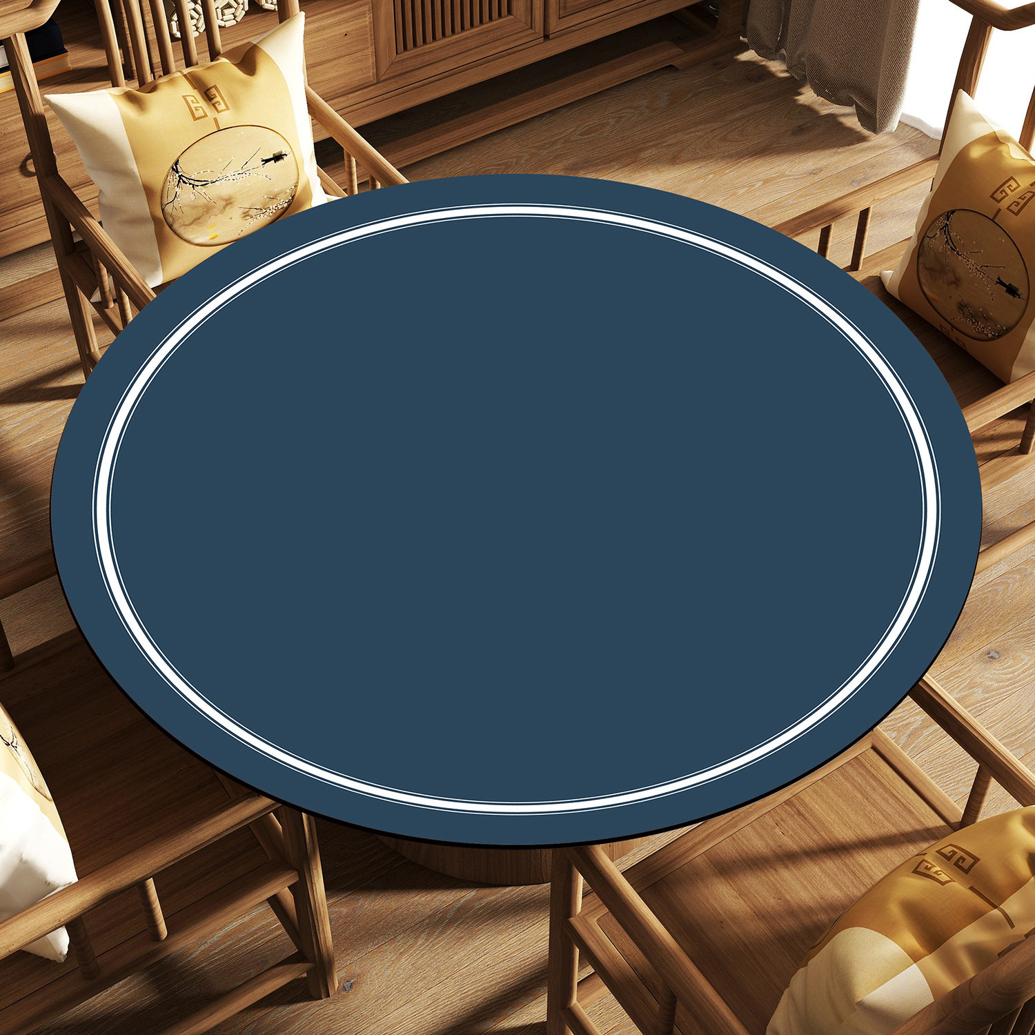 麻将桌布圆形中式桌垫台面加厚消音扑克桌面牌垫子打牌掼蛋桌布