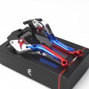 适用摩托车张雪机车500RR改装可调节伸折铝合金刹车手把离合牛角