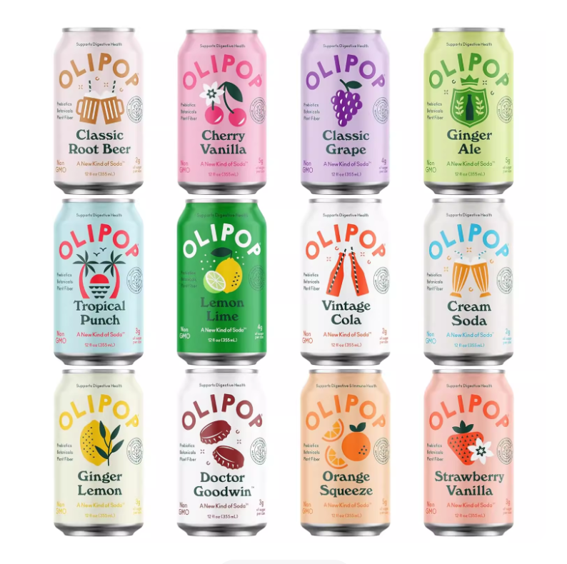 OLIPOP - Explore the Flavors Pack, 12-Flavor Soda Variety Pa