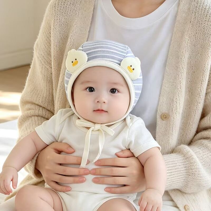 婴儿帽子春秋季保暖防风包头帽