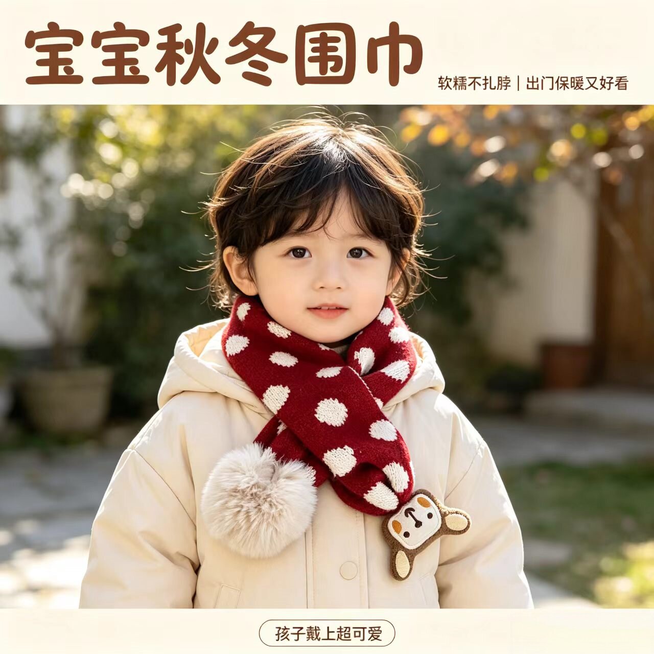 2026年儿童针织围脖ins韩男女童