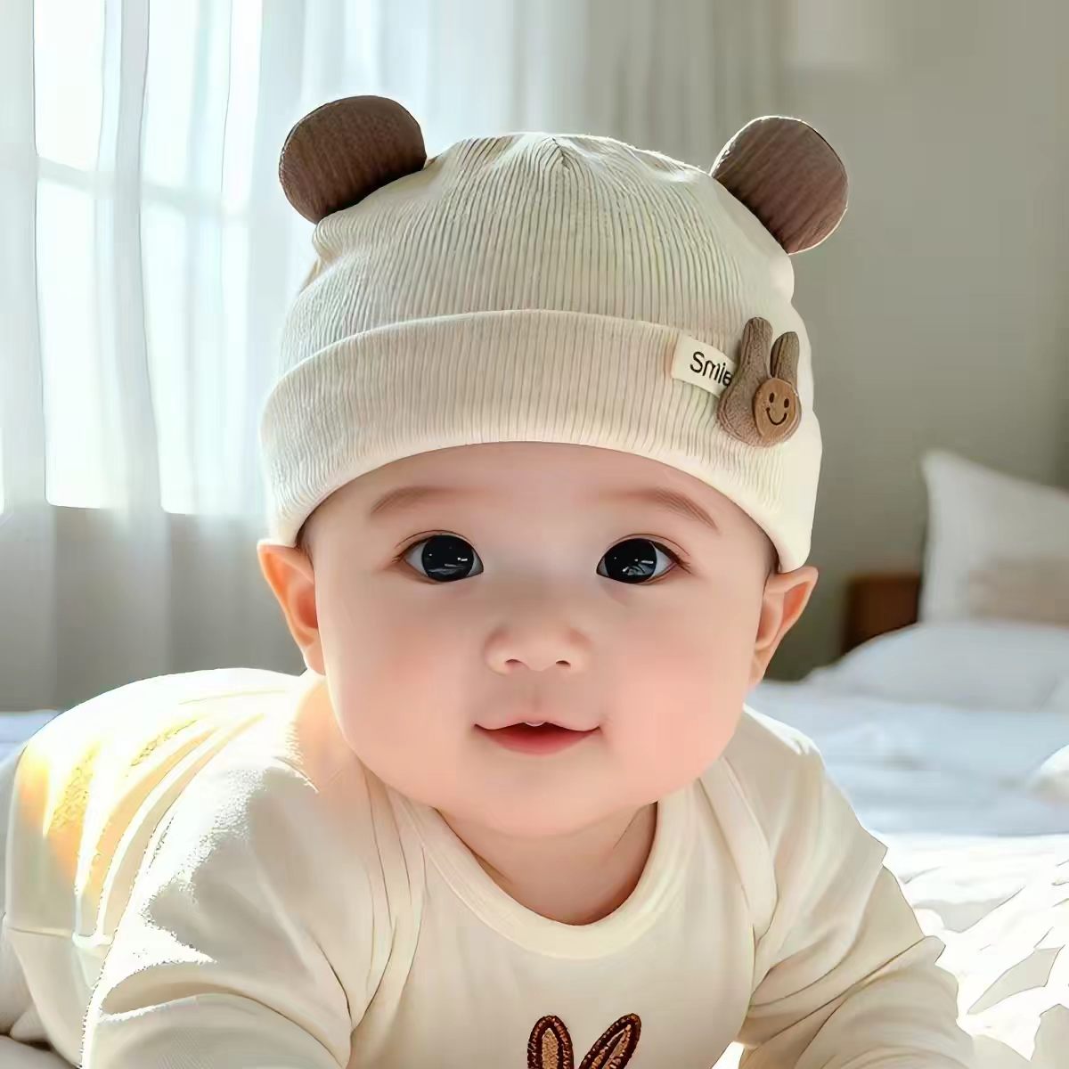 婴儿帽子3到12个月秋季巨好看的宝宝帽子秋款小月龄婴幼儿保暖帽