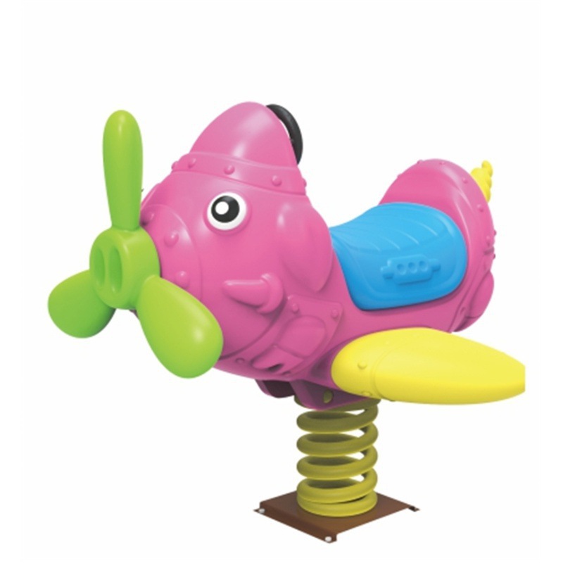 户外公园小区PE板弹簧摇马室外儿童卡通动物木马玩具摇摇乐