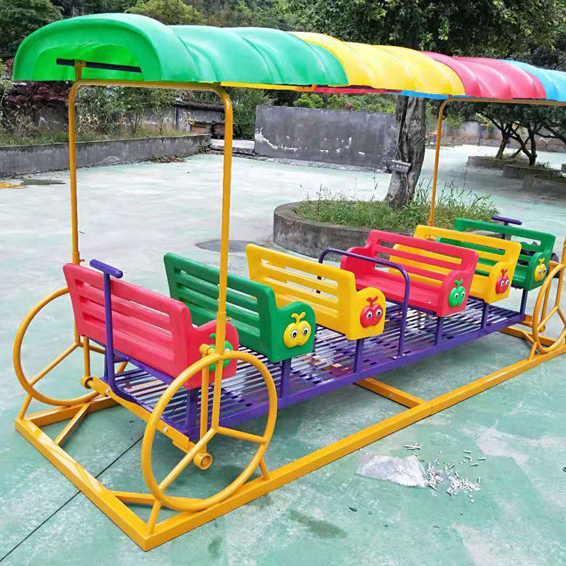 幼儿园荡船12座户外大型玩具塑料荡椅彩棚荡船儿童室外游乐设备