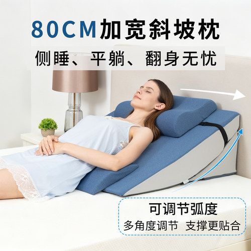 老人胆汁反酸孕妇半卧靠垫防反流斜坡床垫胃食管术后护理三角枕头