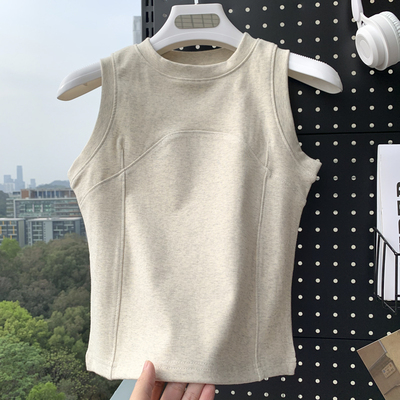 美式辣妹工字圆领内搭无袖