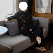 新中式 西装 金竹刺绣立领设计感西服外套男女同款 中山装