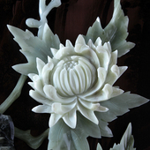 玉雕画挂件客厅书房背景墙壁家居装 饰古典中式 雕刻梅兰竹菊四条屏