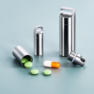 速效救心丸便携瓶304不锈钢药盒便携小药瓶随身药片分装盒密封避