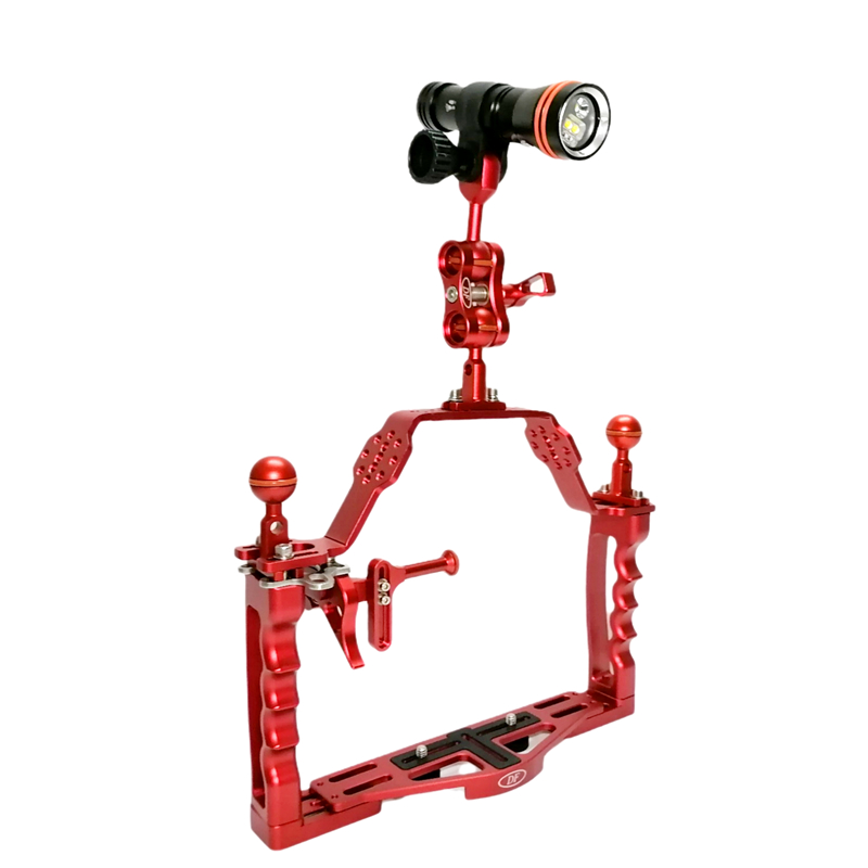 铝合金潜水相机防水支架gopro tg5 tg6 RX100黑卡水摄灯支架
