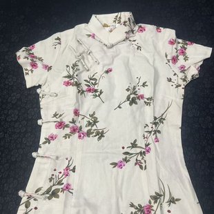 原创金叶反季 清仓特卖no退no换民国风小碎花旗袍连衣裙