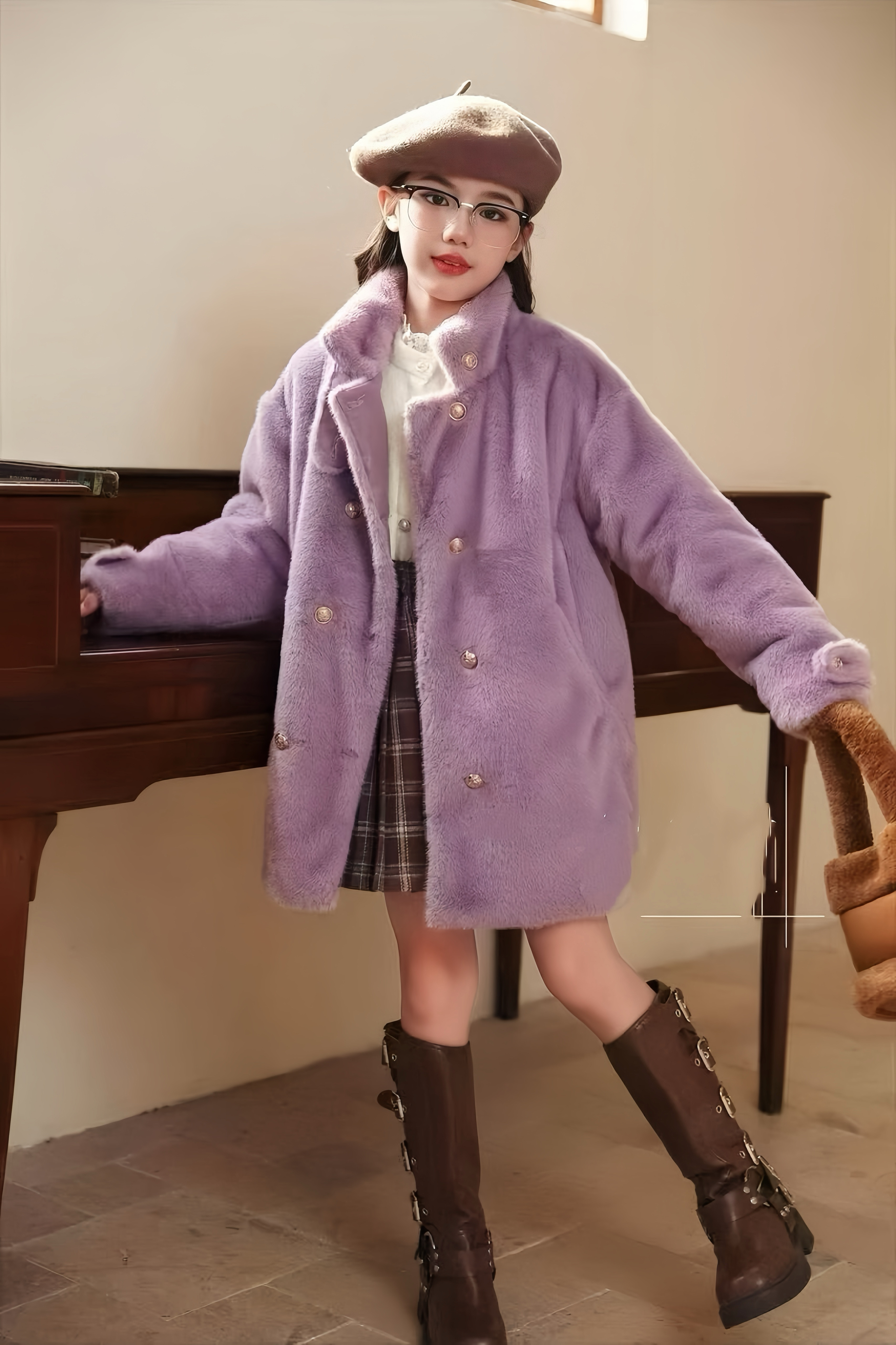 764哈哈家 女童秋冬新款洋气韩版时髦休闲加厚毛毛外套,童装/婴儿装/亲子装,普通外套,淘宝优惠券,粉丝福利购,淘宝优惠卷