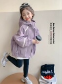 洋气韩版 新款 甜美时髦百搭冲锋衣外套 女童秋季 013哈哈家