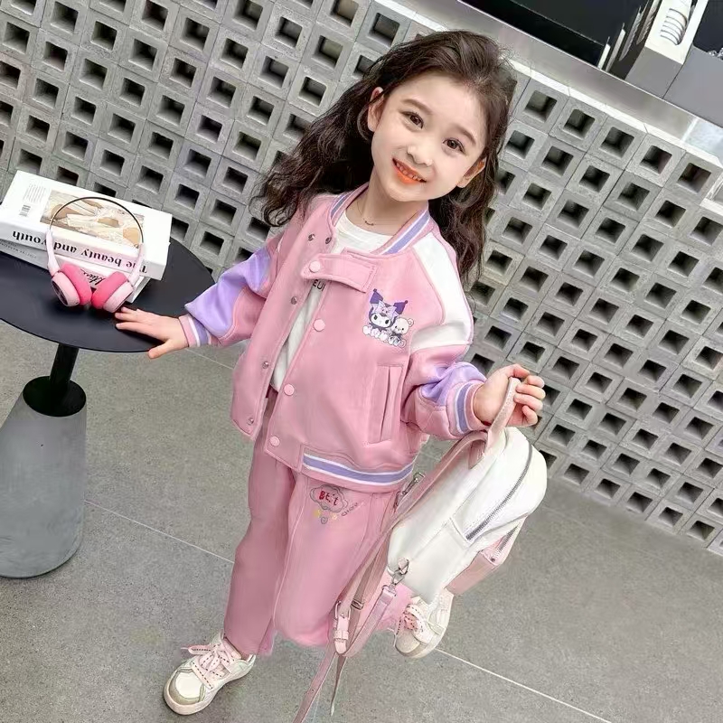 369哈哈家 女童套装2025新款洋气儿童春秋装时髦卫衣两件套