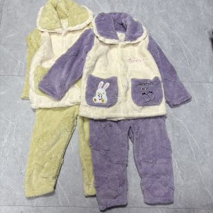 保暖家居服套装 407哈哈家 洋气韩版 女童秋冬新款 特价