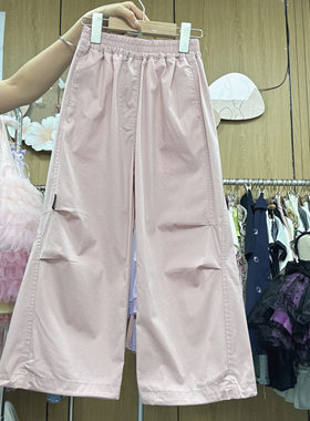 726哈哈家 品牌特价 女童夏季新款洋气韩版甜美百搭工装裤
