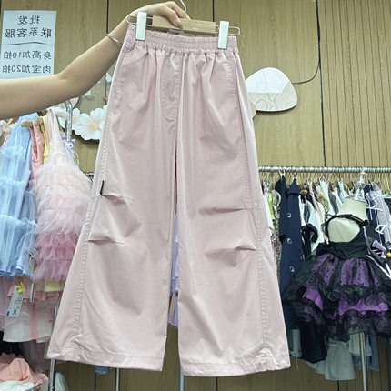 726哈哈家 品牌特价 女童夏季新款洋气韩版甜美百搭工装裤