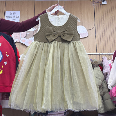 854哈哈家 高品质女童冬季新款韩版洋气时髦百搭加背心裙