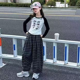 女童春秋款 套装 洋气韩版 裤 百搭时髦休闲T恤上衣工装 719哈哈家