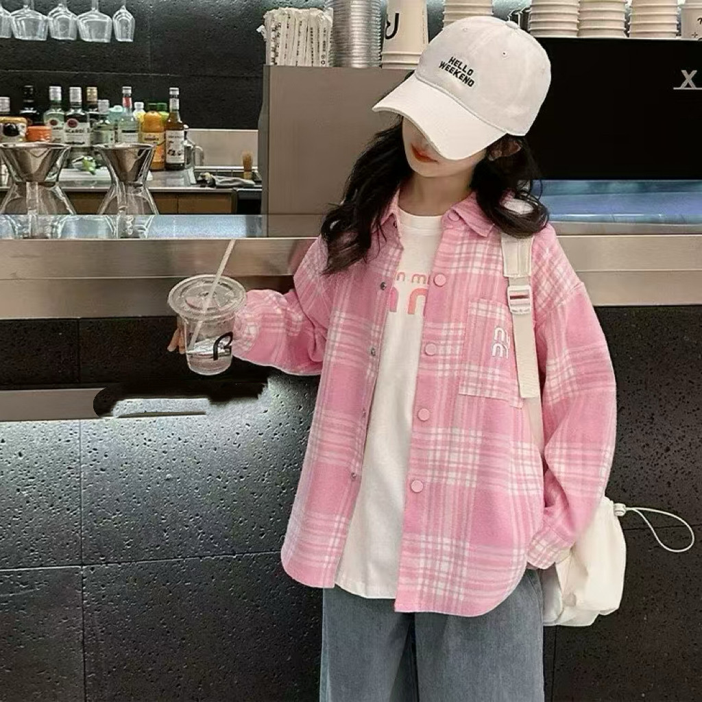 769哈哈家 女童秋季新款洋气韩版时髦休闲格子衬衫外套,童装/婴儿装/亲子装,衬衫,淘宝优惠券,粉丝福利购,淘宝优惠卷