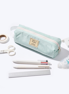 MUIS目意思简约纯色日系小法棍笔袋初高中男女大学生大容量文具盒