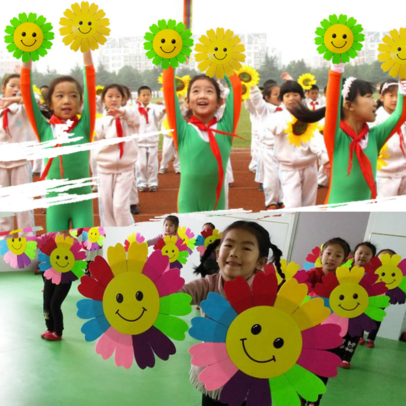 儿童表演仿真向日葵手拿花