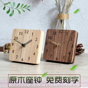 实木台式座钟家用客厅摆放桌面台钟现代简约卧室钟表静音摆钟摆件