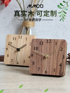 实木台式座钟家用客厅摆放桌面台钟现代简约卧室钟表静音摆钟摆件