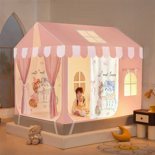 蚊帐定制尺寸1米床回字底儿童床公主小房子孩子帐篷全包型135床帘
