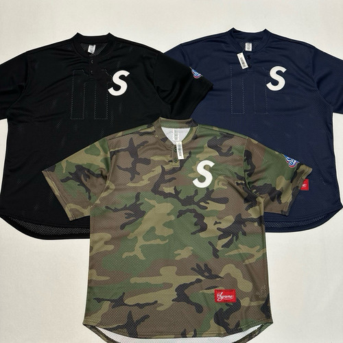 S11棒球亨利领T恤贴布S LOGO BASEBALL HENLEY TEE球衣网眼透气棉