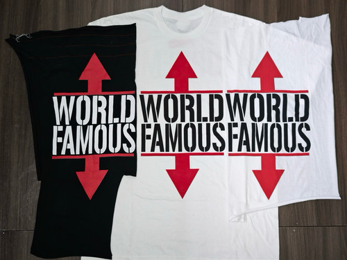 箭头t恤 26SS WORLD FAMOUS TEE 经典字母短袖美式街头潮牌复古棉