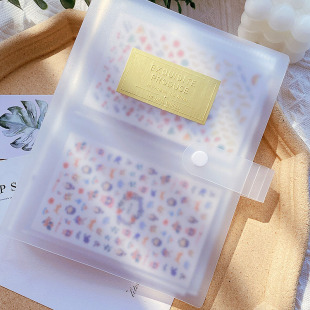 美甲贴纸收纳册子透明指甲贴画网红卡册展示本相册防尘大容量