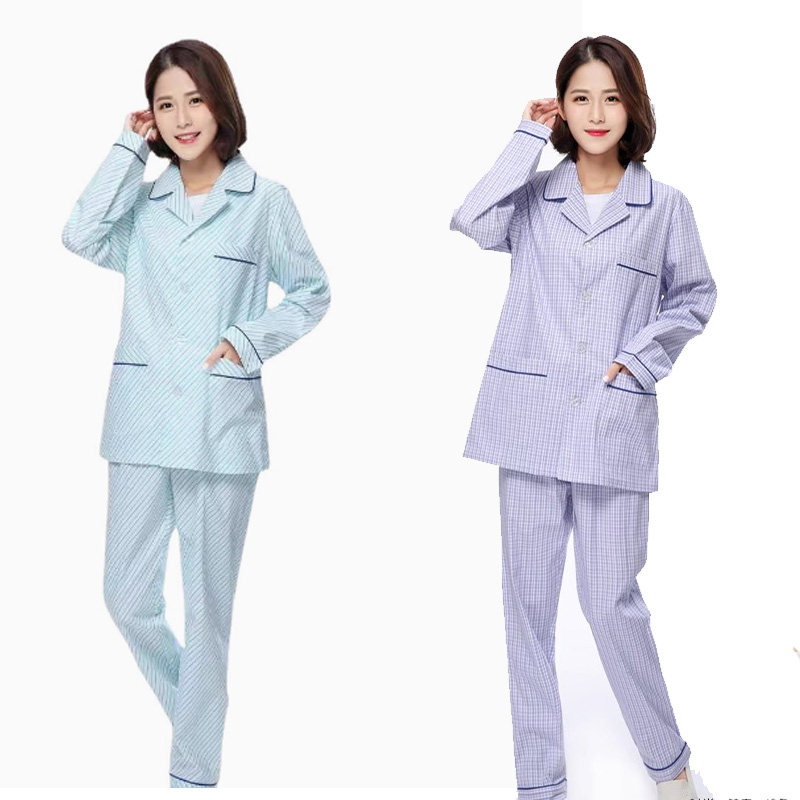 病号服纯棉睡衣女男长袖病员服套装医院患者服病人服装护理服