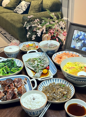 侘寂风餐具釉下彩2026新款日式碗盘碗碟套装家用陶瓷乔迁送礼碗具